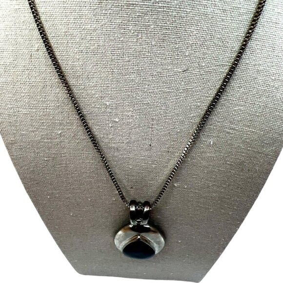 Silver Tone Black Onyx Necklace & Rhinestone Bracelets Set.   M54 - Picture 10 of 16